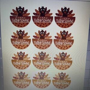 Thanksgiving Turkey Icing Sheet